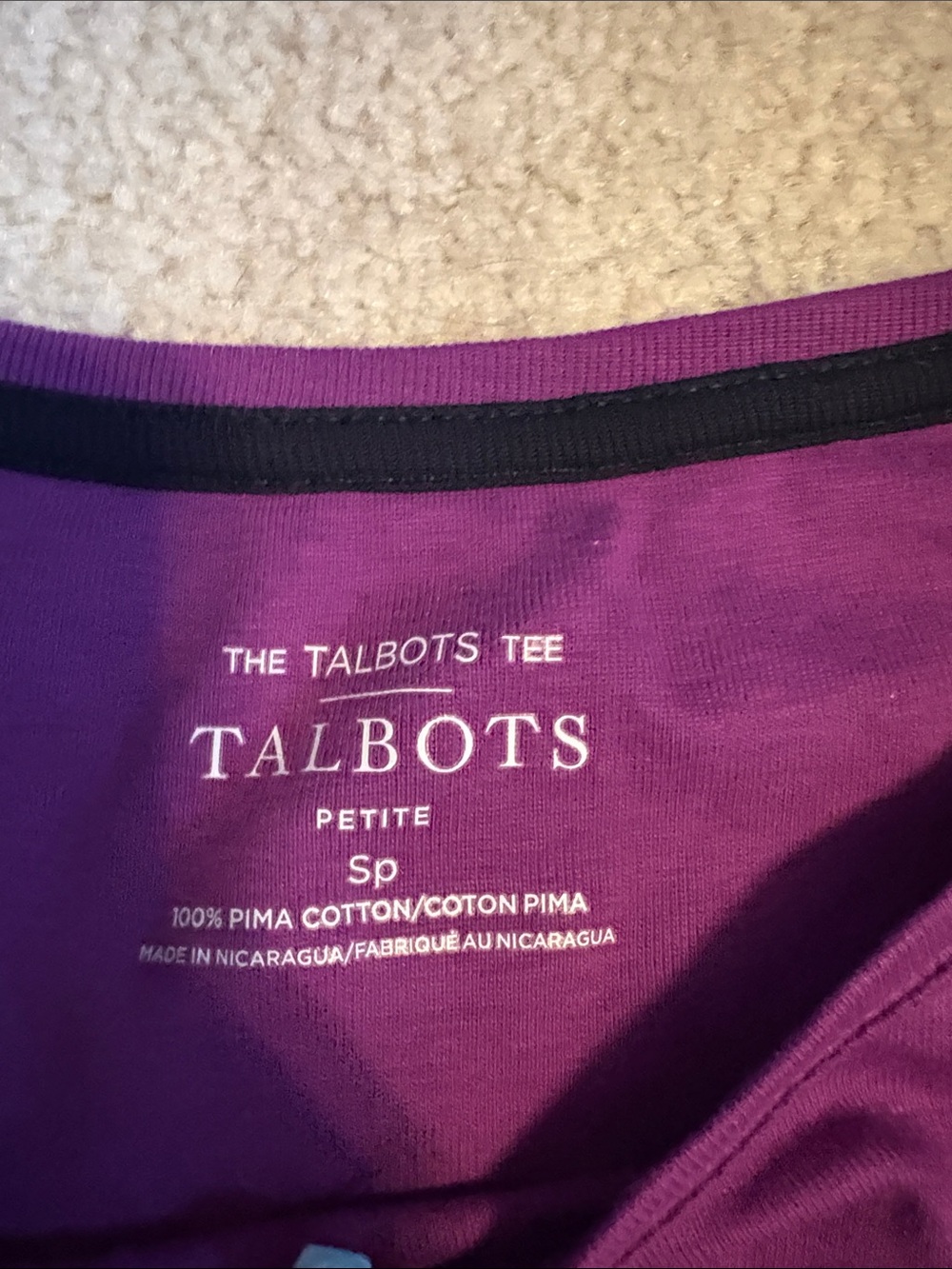 Talbots Women's Long Sleeve Crewneck Top - Plum - Picture 3 of 4